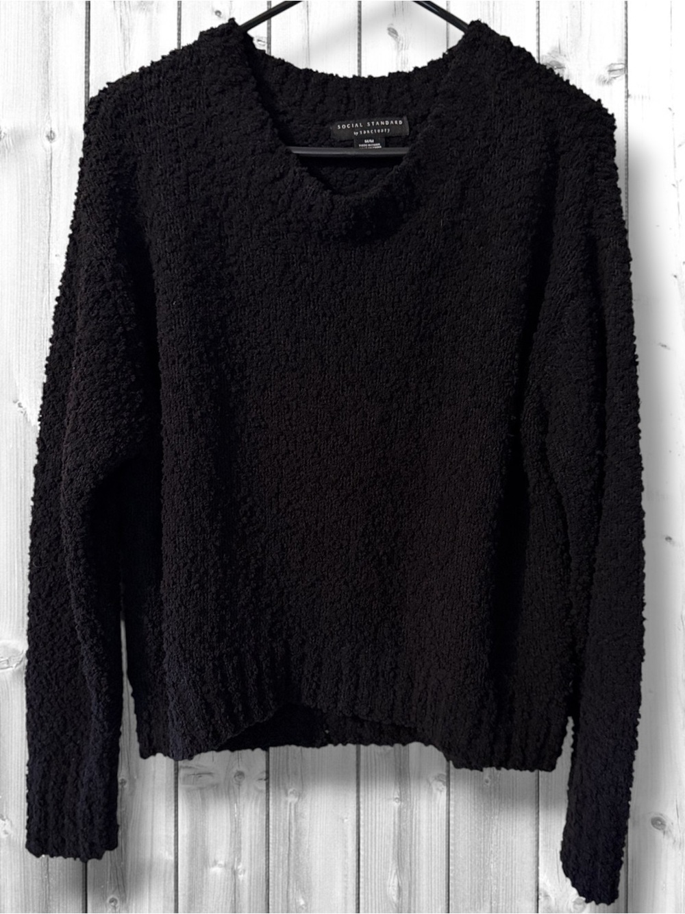 🌼Social Standard Black Cozy Crew Neck Sweater